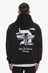 HEAVY OVERSIZE LOST IN HEAVEN HOODIE BLACK