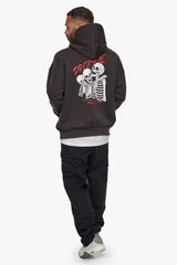 HEAVY OVERSIZE LIVE LIFE HOODIE WASHED BLACK