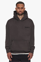 HEAVY OVERSIZE LIVE LIFE HOODIE WASHED BLACK
