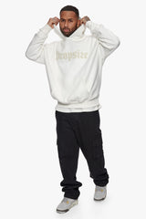 HEAVY OVERSIZE FROTTEE EMBO HOODIE CREAM