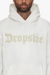 HEAVY OVERSIZE FROTTEE EMBO HOODIE CREAM