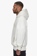 HEAVY OVERSIZE FROTTEE EMBO HOODIE CREAM