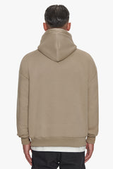 HEAVY OVERSIZE FROTTEE EMBO HOODIE WEATHERED TEAK