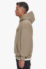 HEAVY OVERSIZE FROTTEE EMBO HOODIE WEATHERED TEAK