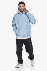 HEAVY OVERSIZE CENTER HD HOODIE BABY BLUE
