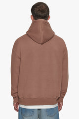HEAVY OVERSIZE CENTER HD HOODIE BROWN