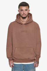 HEAVY OVERSIZE CENTER HD HOODIE BROWN