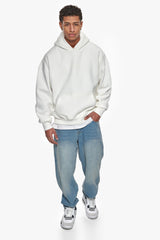 HEAVY OVERSIZE CENTER HD HOODIE CREAM WHITE