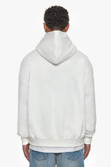HEAVY OVERSIZE CENTER HD HOODIE CREAM WHITE