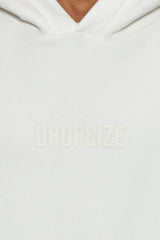 HEAVY OVERSIZE CENTER HD HOODIE CREAM WHITE