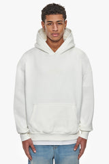 HEAVY OVERSIZE CENTER HD HOODIE CREAM WHITE