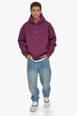 HEAVY OVERSIZE CENTER HD HOODIE GRAPE WINE