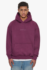 HEAVY OVERSIZE CENTER HD HOODIE GRAPE WINE