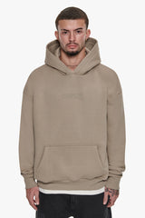 HEAVY OVERSIZE CENTER HD HOODIE SIMPLY TAUPE
