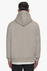 HEAVY OVERSIZE CENTER HD  HOODIE STONE