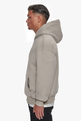 HEAVY OVERSIZE CENTER HD  HOODIE STONE