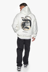 HEAVY OVERSIZE RATTLE SNAKE HOODIE CREAM WHITE