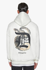 HEAVY OVERSIZE RATTLE SNAKE HOODIE CREAM WHITE