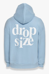 HEAVY OVERSIZE LETTERS HOODIE BABY BLUE / CREAM