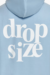 HEAVY OVERSIZE LETTERS HOODIE BABY BLUE / CREAM