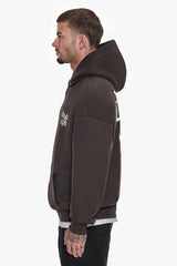 HEAVY OVERSIZE LETTERS HOODIE WASHED BLACK