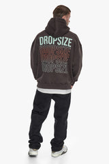 HEAVY OVERZIZE V2 QUATRO HOODIE WASHED BLACK