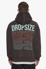 HEAVY OVERZIZE V2 QUATRO HOODIE WASHED BLACK