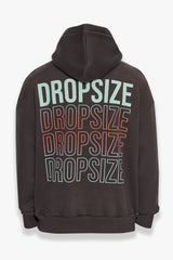 HEAVY OVERZIZE V2 QUATRO HOODIE WASHED BLACK