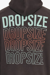 HEAVY OVERZIZE V2 QUATRO HOODIE WASHED BLACK
