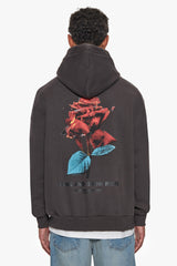 HEAVY OVERSIZE GROW RICH HOODIE WASHED BLACK