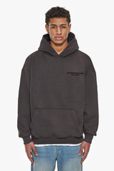 HEAVY OVERSIZE GROW RICH HOODIE WASHED BLACK