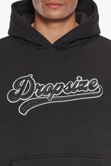 SUPER HEAVY OVERSIZE SMOOTH LOGO HOODIE BLACK