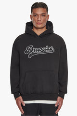 SUPER HEAVY OVERSIZE SMOOTH LOGO HOODIE BLACK
