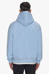 SUPER HEAVY OVERSIZE SMOOTH LOGO HOODIE BABY BLUE