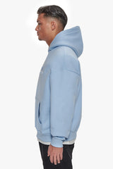 SUPER HEAVY OVERSIZE SMOOTH LOGO HOODIE BABY BLUE