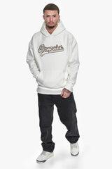 SUPER HEAVY OVERSIZE SMOOTH LOGO HOODIE CREAM WHITE