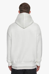 SUPER HEAVY OVERSIZE SMOOTH LOGO HOODIE CREAM WHITE