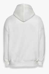 SUPER HEAVY OVERSIZE SMOOTH LOGO HOODIE CREAM WHITE