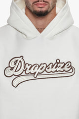SUPER HEAVY OVERSIZE SMOOTH LOGO HOODIE CREAM WHITE