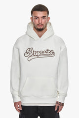 SUPER HEAVY OVERSIZE SMOOTH LOGO HOODIE CREAM WHITE