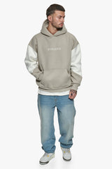 HEAVY OVERSIZE SPLIT COLOUR V2 HOODIE STONE