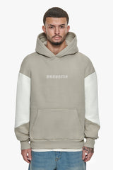 HEAVY OVERSIZE SPLIT COLOUR V2 HOODIE STONE