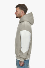 HEAVY OVERSIZE SPLIT COLOUR V2 HOODIE STONE