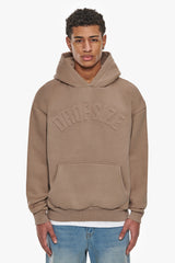 HEAVY OVERSIZE MID HD HOODIE SILVER MINK EMBOSSED