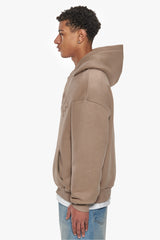 HEAVY OVERSIZE MID HD HOODIE SILVER MINK EMBOSSED