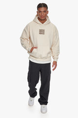 HEAVY OVERSIZE TRIPLE LOGO HOODIE COCONUT MILK