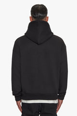 HEAVY OVERSIZE STAR CIRCLE HOODIE BLACK