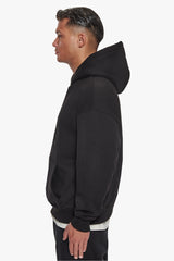 HEAVY OVERSIZE STAR CIRCLE HOODIE BLACK