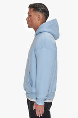 HEAVY OVERSIZE STAR CIRCLE HOODIE BABY BLUE