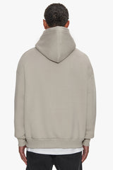 HEAVY OVERSIZE CURVED HOODIE STONE